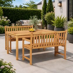 3 Piece Garden Dining Set: Teak Wood Specifications