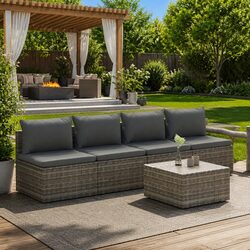 Specifications for 5 Piece Outdoor Garden Lounge Set in Grey