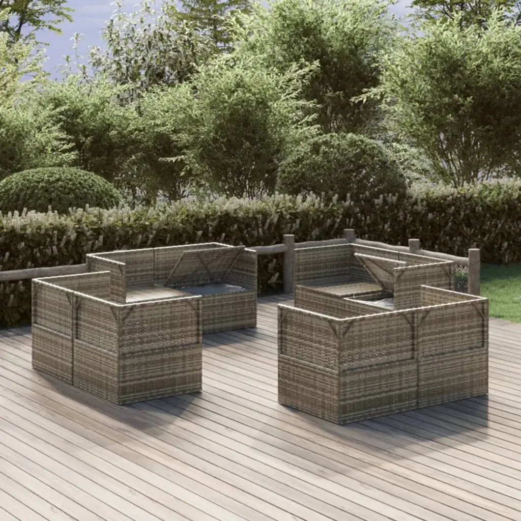 Garden Corner Sofas Outdoor Furniture Set 8 Pieces Grey