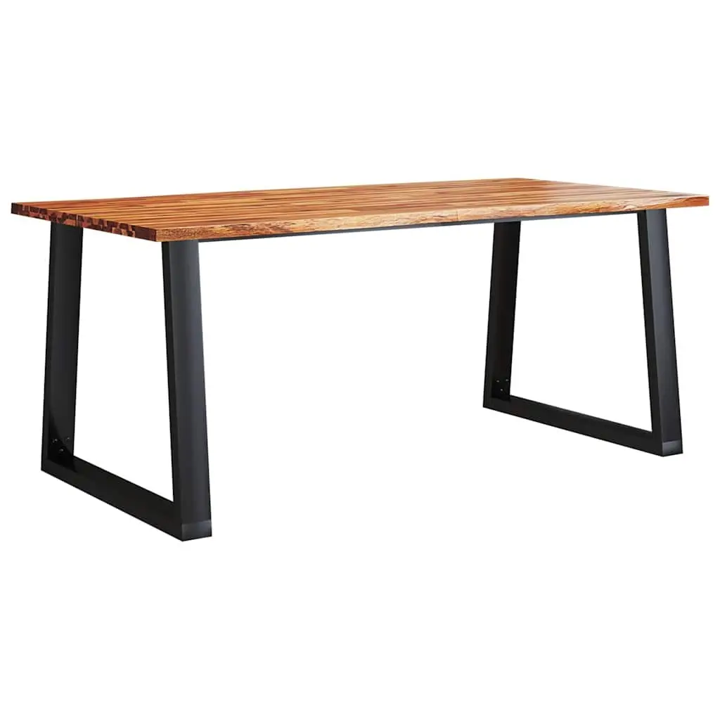 3 Piece Acacia Wood Dining Set with Live Edge
