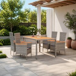 Specifications of 5 Piece Grey Garden Dining Set