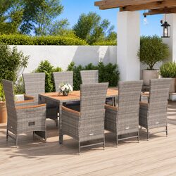 9-Piece Outdoor Dining Set with Specifications and Features