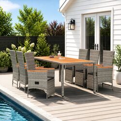 Specifications of Our 7-Piece Outdoor Dining Set in Grey
