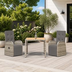 Garden Dining Set: 3 Piece Modular Patio Furniture Set
