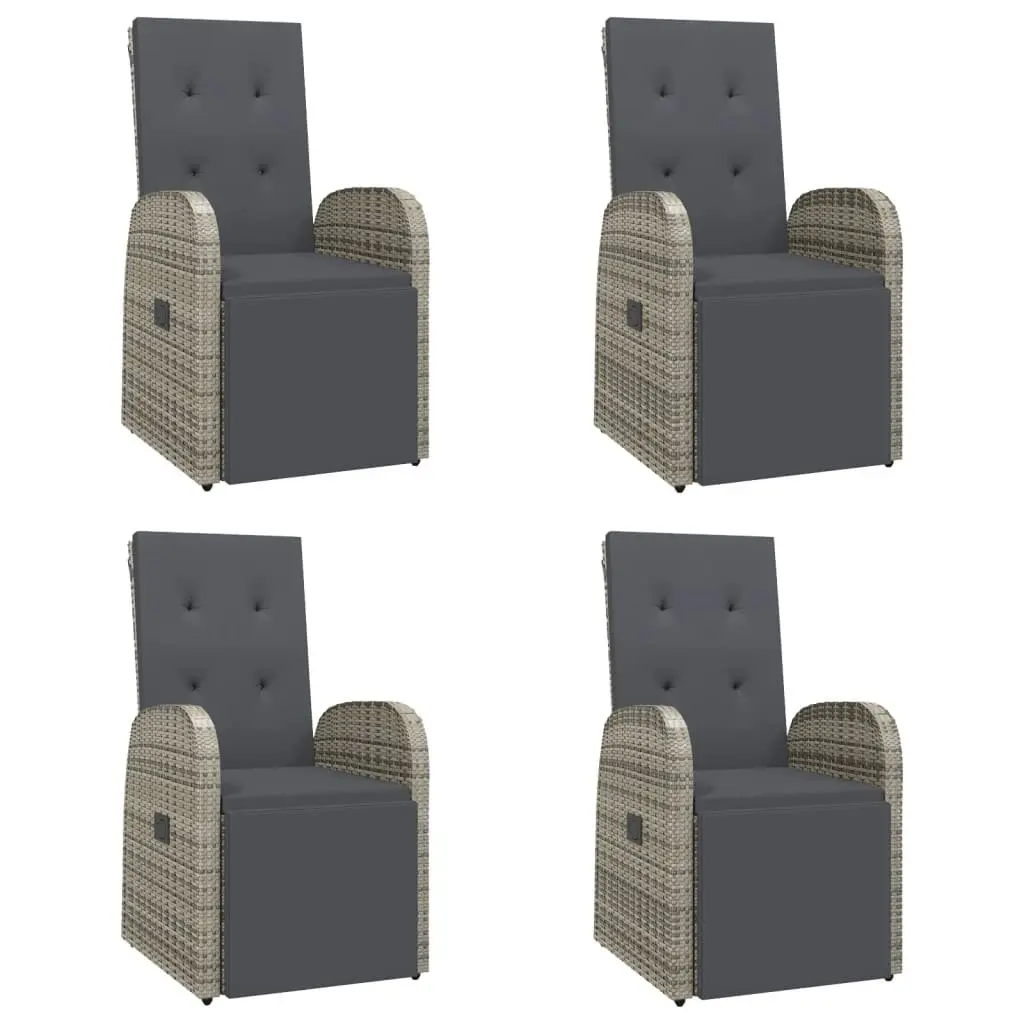 Outdoor Dining Set Garden Furniture 5 Piece Grey