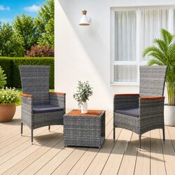 3 Piece Garden Lounge Set: Dimensions & Details Included
