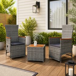3 Piece Garden Lounge Set: Specs and Dimensions Included