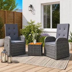 Specifications of 3 Piece Garden Lounge Set in Grey