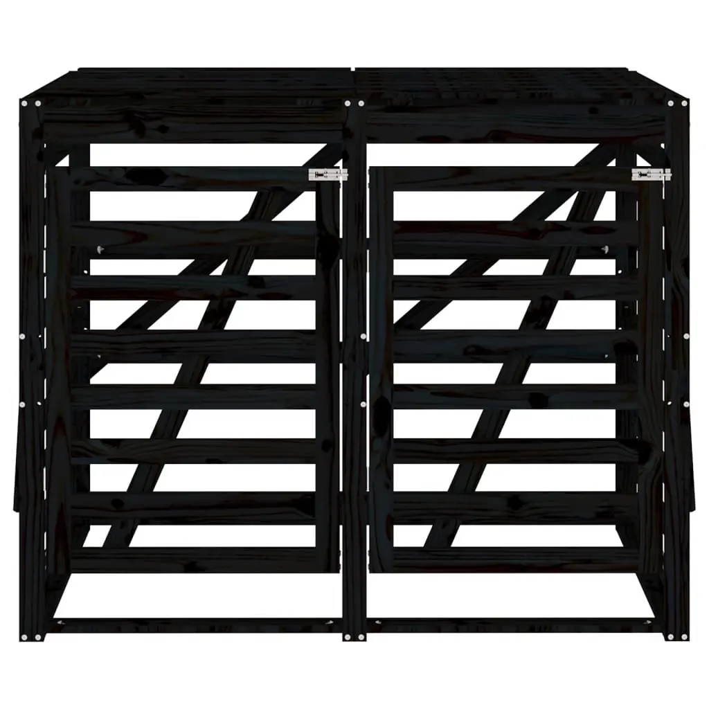 Double Wheelie Bin Storage Unit with Solid Pine Construction