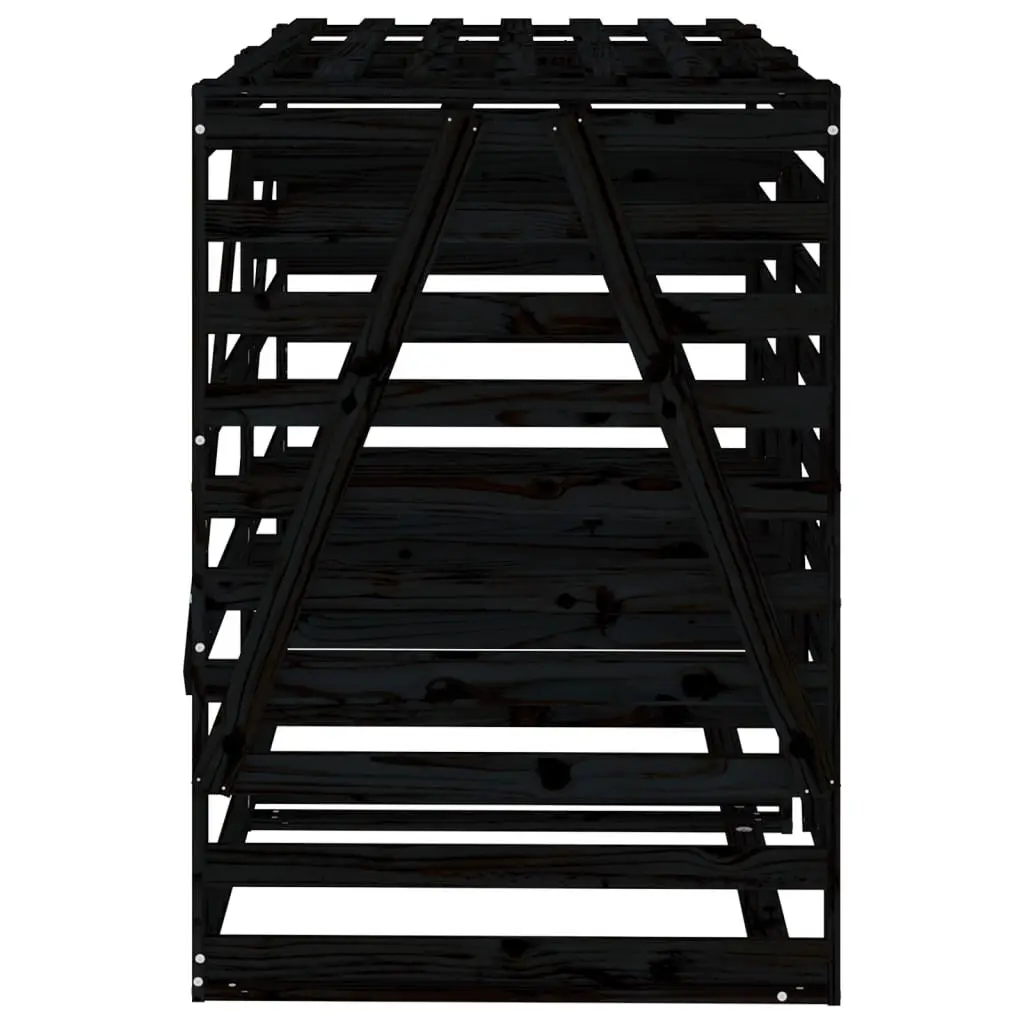 Double Wheelie Bin Storage Unit with Solid Pine Construction