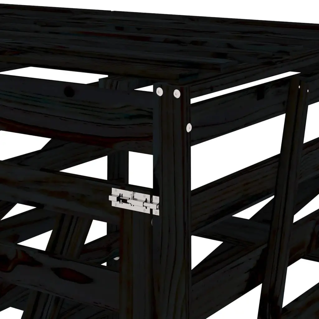 Double Wheelie Bin Storage Unit with Solid Pine Construction