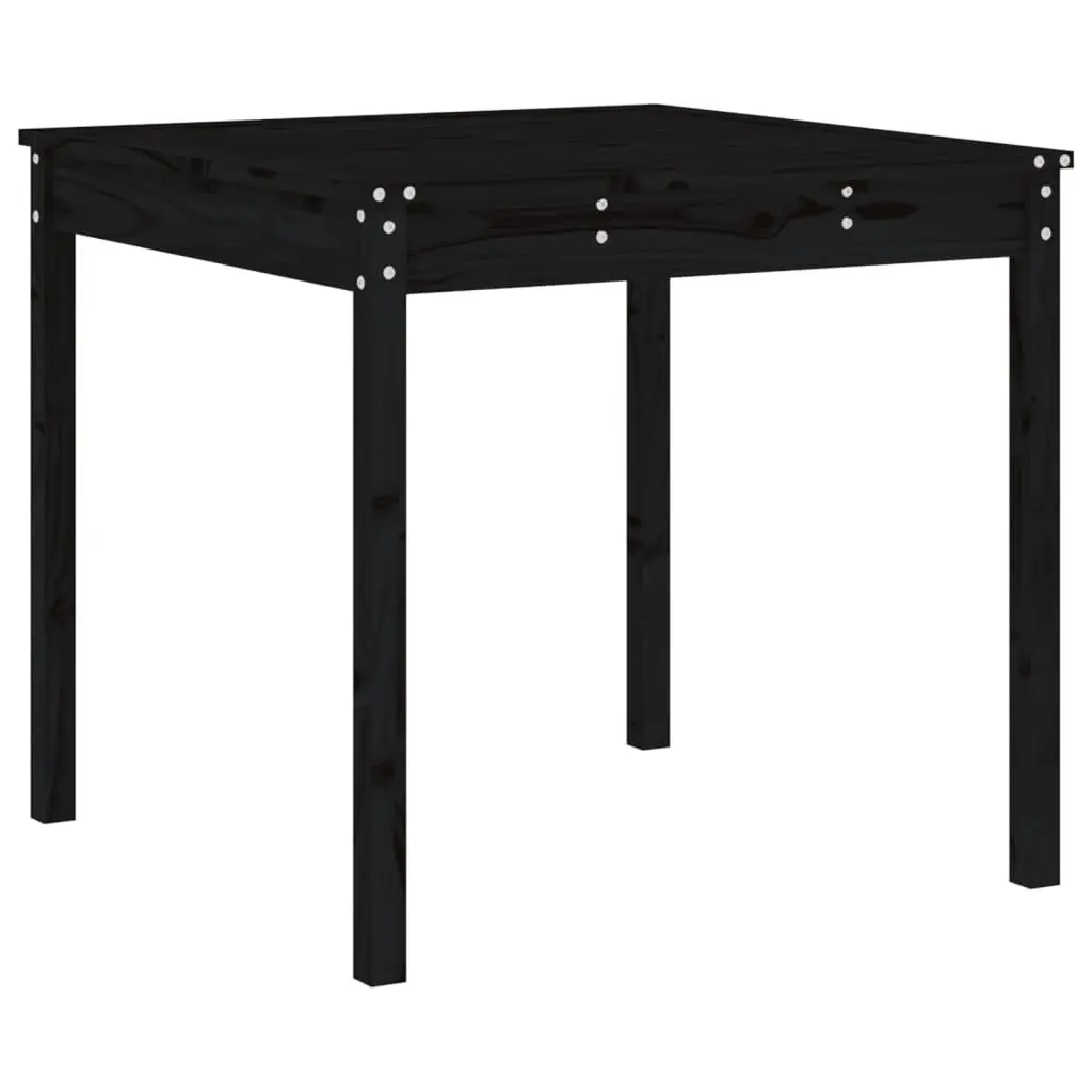 Outdoor Dining Set 5 Piece Garden Patio Table Chairs Black Solid Pine Wood