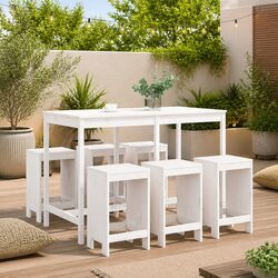 Specifications of the 7-Piece Garden Bar Set in White