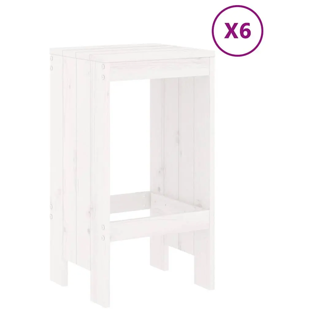 Garden Bar Set 7 Piece Outdoor Furniture Patio Dining Solid Wood Stools