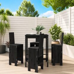 Specifications of the 5-Piece Garden Bar Set in Black