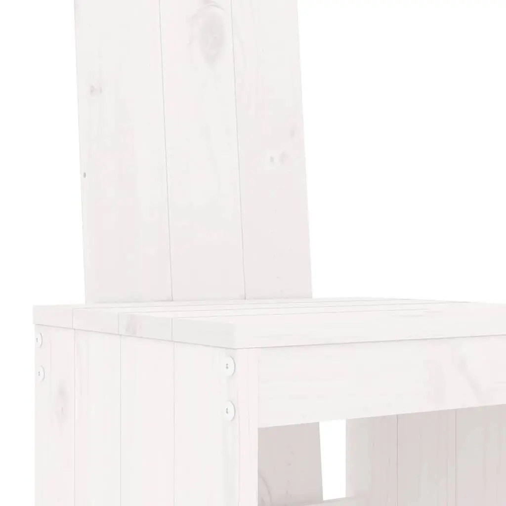 Garden Bar Set Outdoor Furniture 7 Piece White Patio Backyard Dining Seating