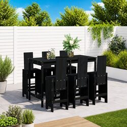 Detailed Specifications of 7-Piece Black Wood Bar Set