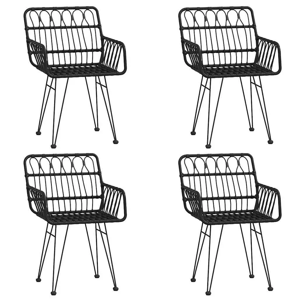 5 Piece Outdoor Patio Dining Set with Steel Frame