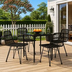 Specifications of 5 Piece Black Patio Dining Set