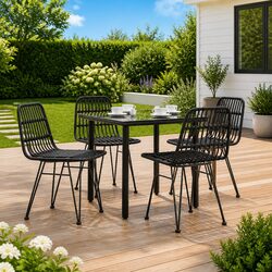 5-Piece Outdoor Dining Set: Dimensions and Features