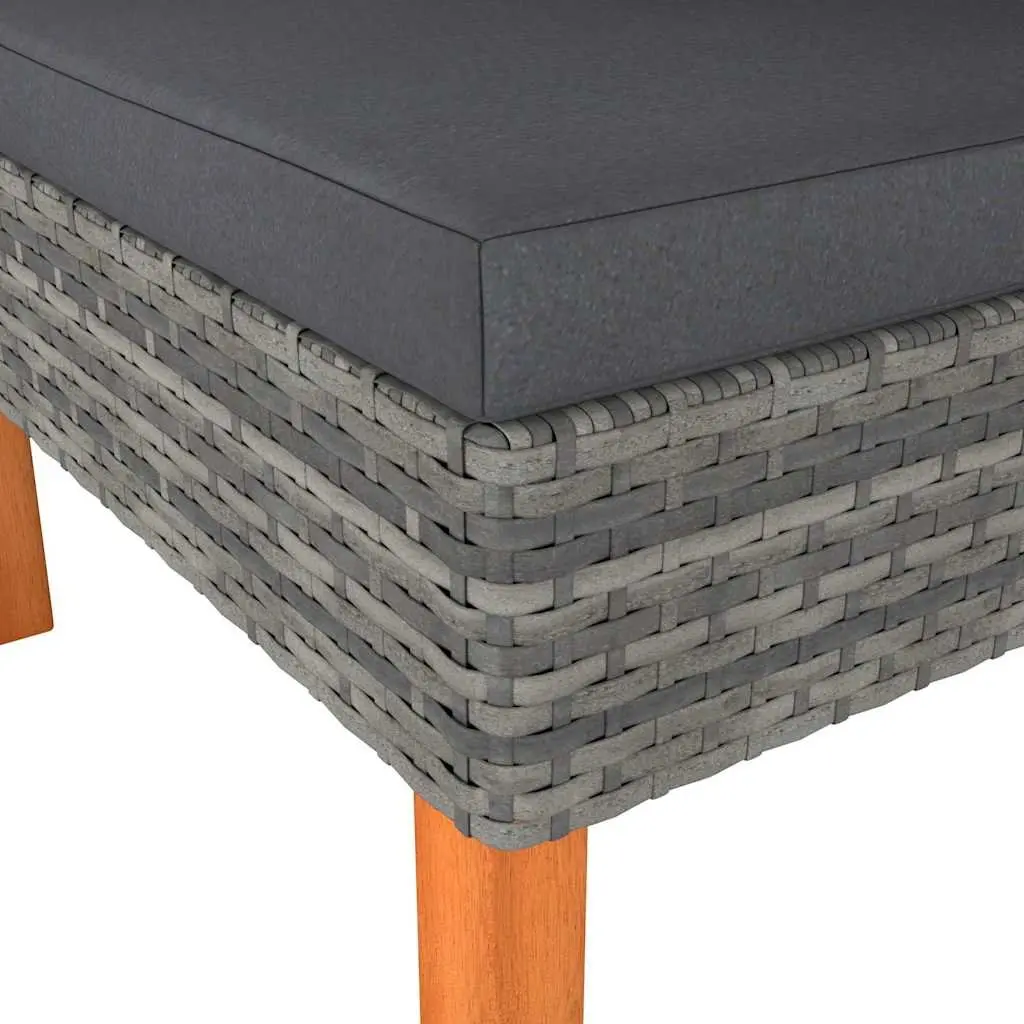Outdoor Corner Sofa Sectional Grey Rattan Patio Furniture