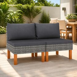 Grey Rattan Outdoor Middle Sectional Sofa Specifications