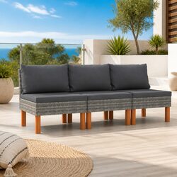 Specifications of Grey Rattan Middle Seat Outdoor Sofa