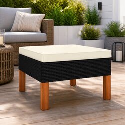 Specifications of Outdoor Footstool: Rattan and Eucalyptus