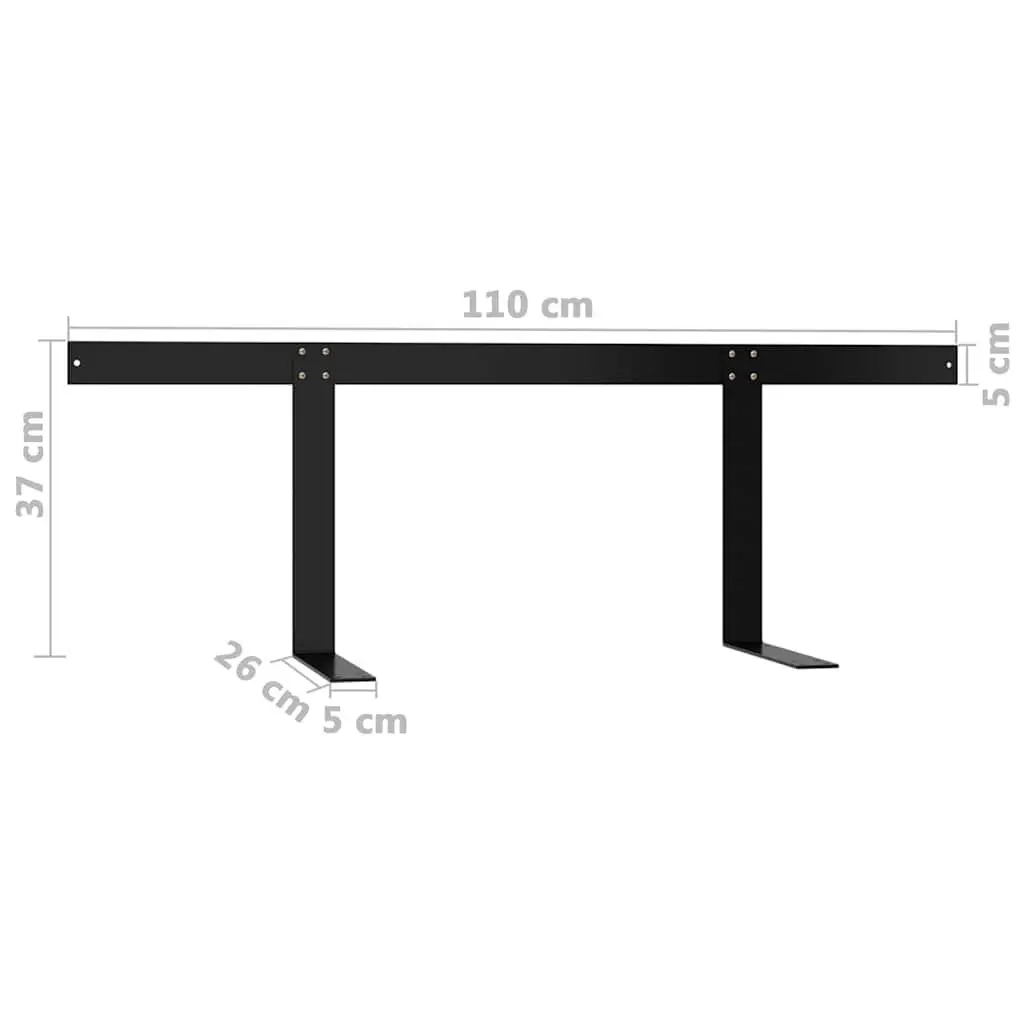 Pallet Sofa Backrest Outdoor Furniture 110cm Black