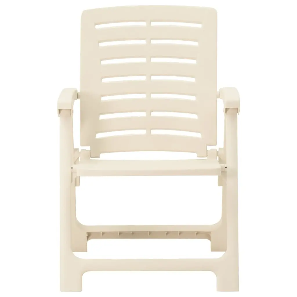 Outdoor Chairs Set for Garden Patio 4 Piece Lightweight Easy Clean White