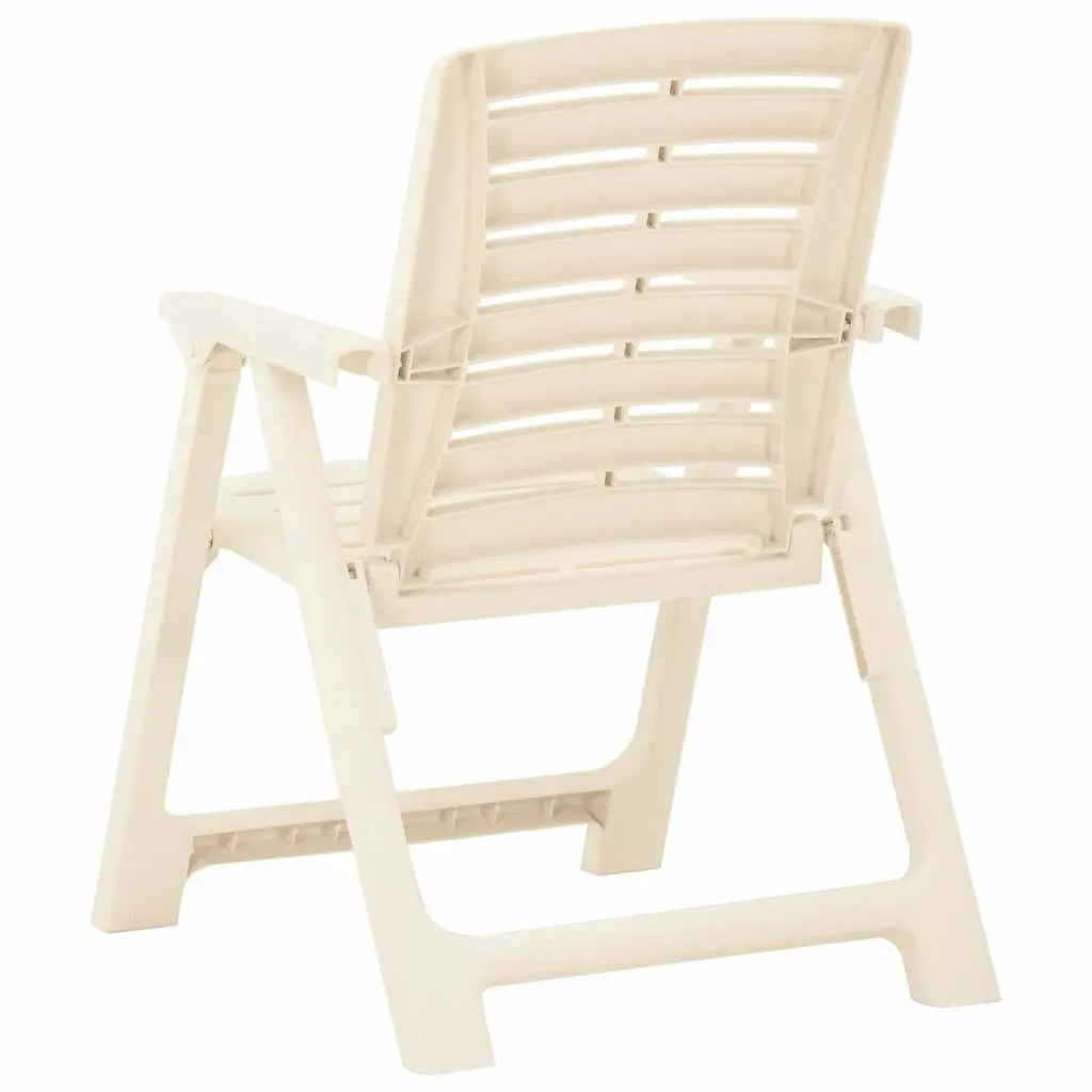 Outdoor Chairs Set for Garden Patio 4 Piece Lightweight Easy Clean White