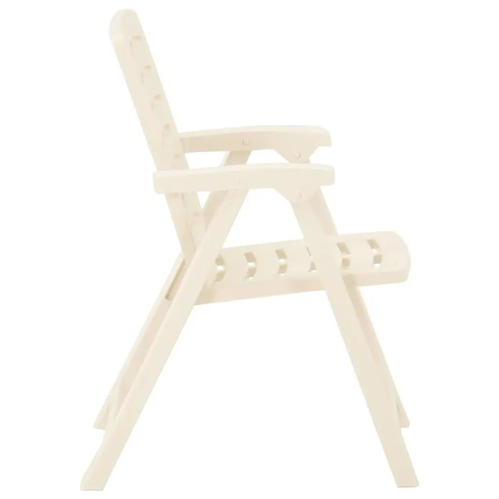 Outdoor Chairs Set for Garden Patio 4 Piece Lightweight Easy Clean White
