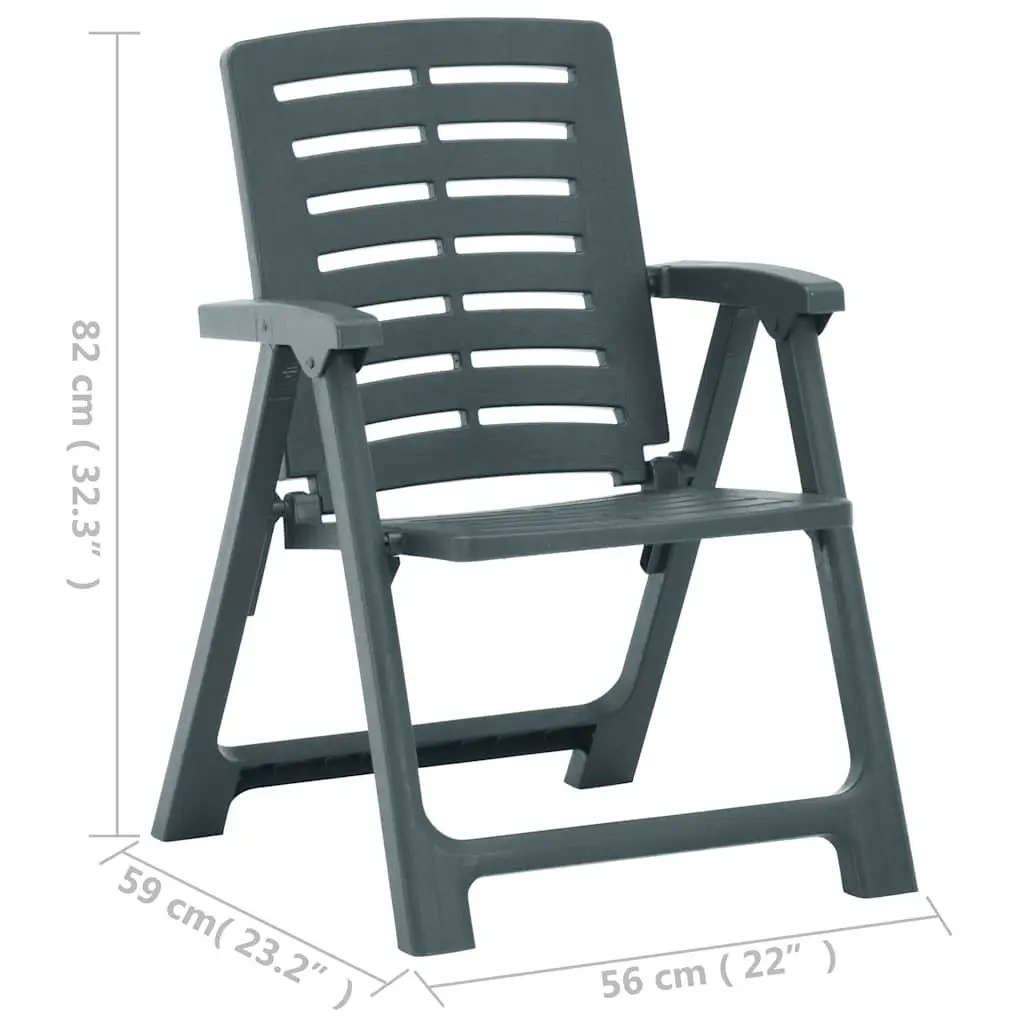 Outdoor Chairs for Garden Patio Furniture Green Lightweight Set of 4