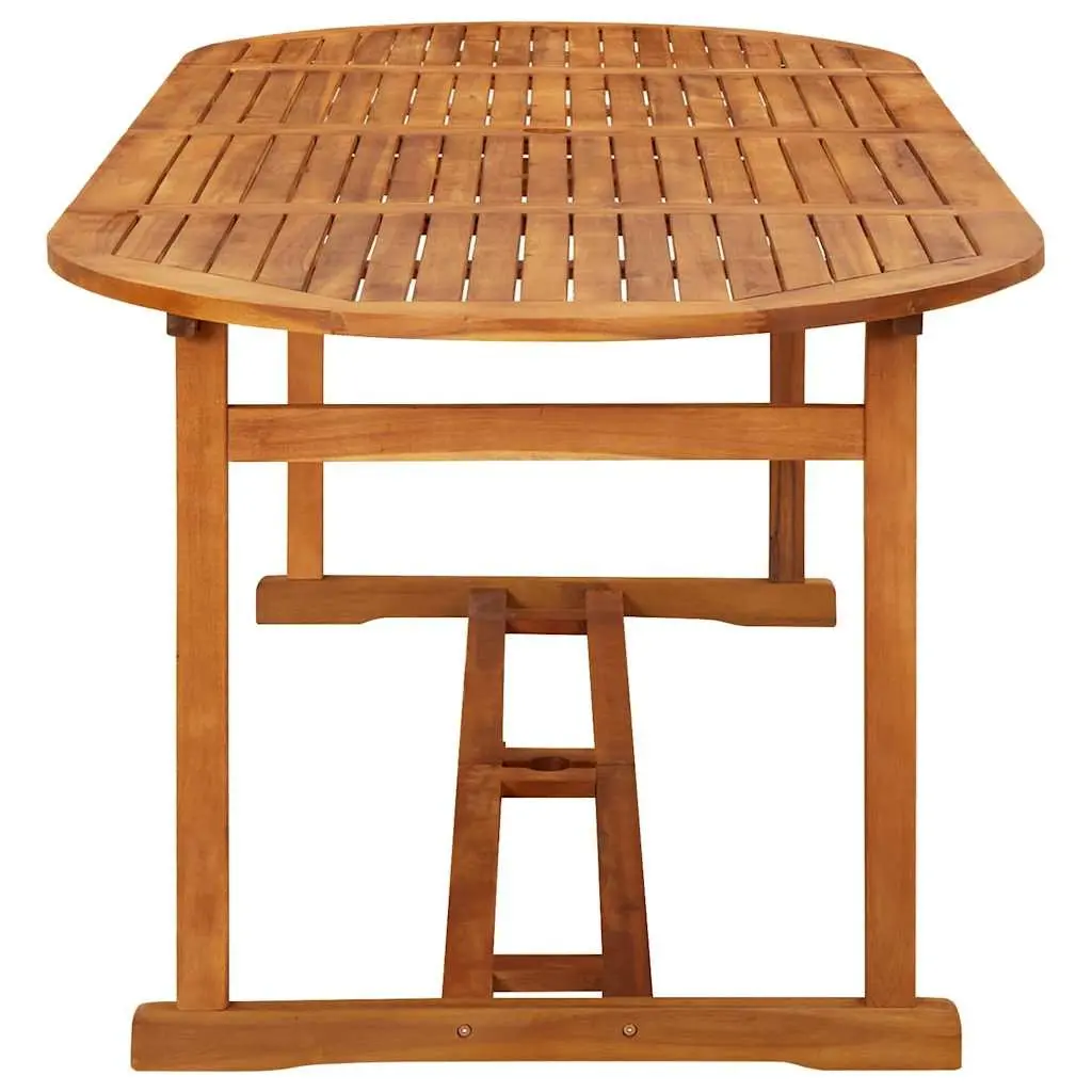 Garden Dining Table 220x90x75 cm Solid Acacia Wood Outdoor Patio Furniture