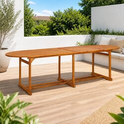 Acacia Wood Garden Dining Table Dimensions 280x90x75 cm