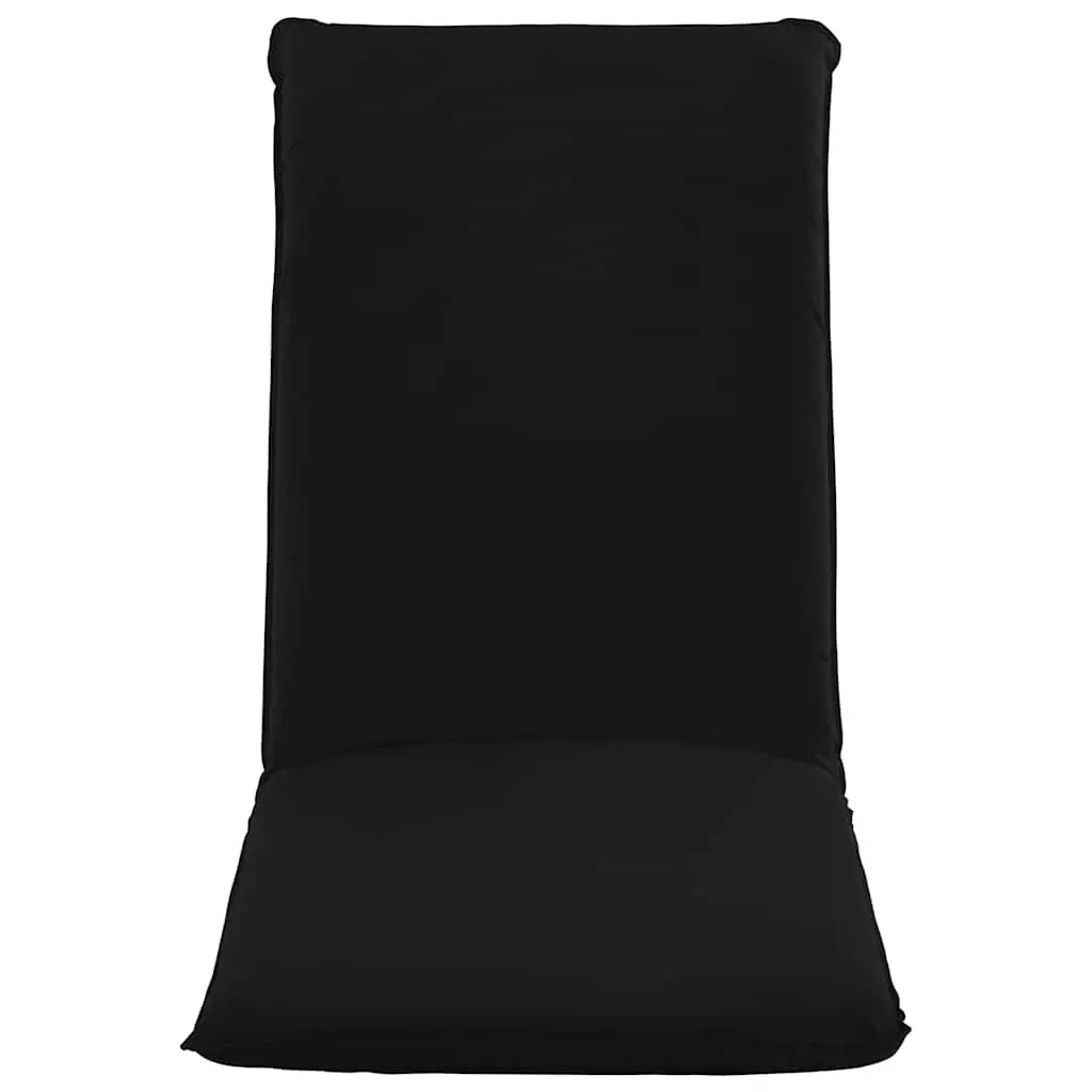 Foldable Sunlounger for Garden Beach Black 5-Level Adjustable Oxford Fabric