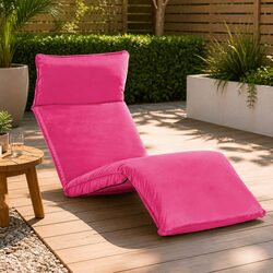 Specifications of Foldable Pink Sunlounger for Outdoors