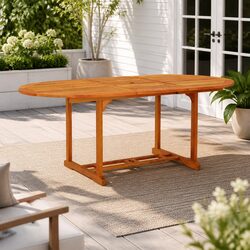 Specifications of Solid Wood Extendable Garden Table