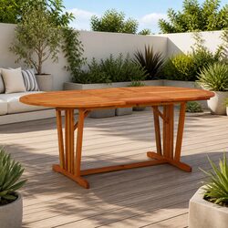 Specifications of the Extendable Solid Wood Garden Table 200x100cm