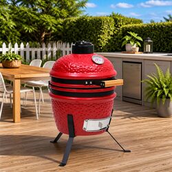 56cm Red Ceramic Kamado Barbecue Grill Specs
