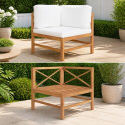 Specifications of Outdoor Corner Sectional Sofa with Teak Wood
