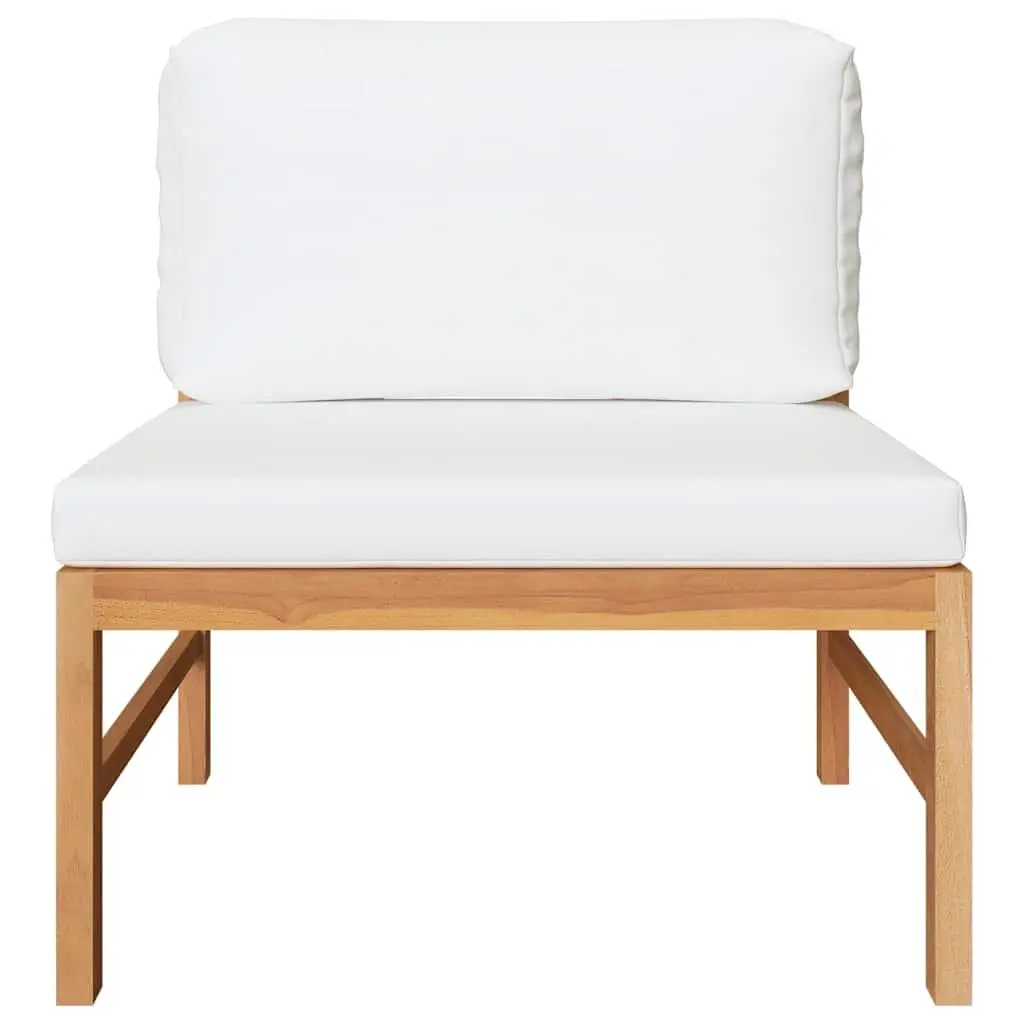 Outdoor Sectional Sofa Lounge Set Garden Furniture 3 Piece with Cream Cushions