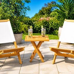 Solid Wood Teak Table Top - 40x40x2.5cm Specifications