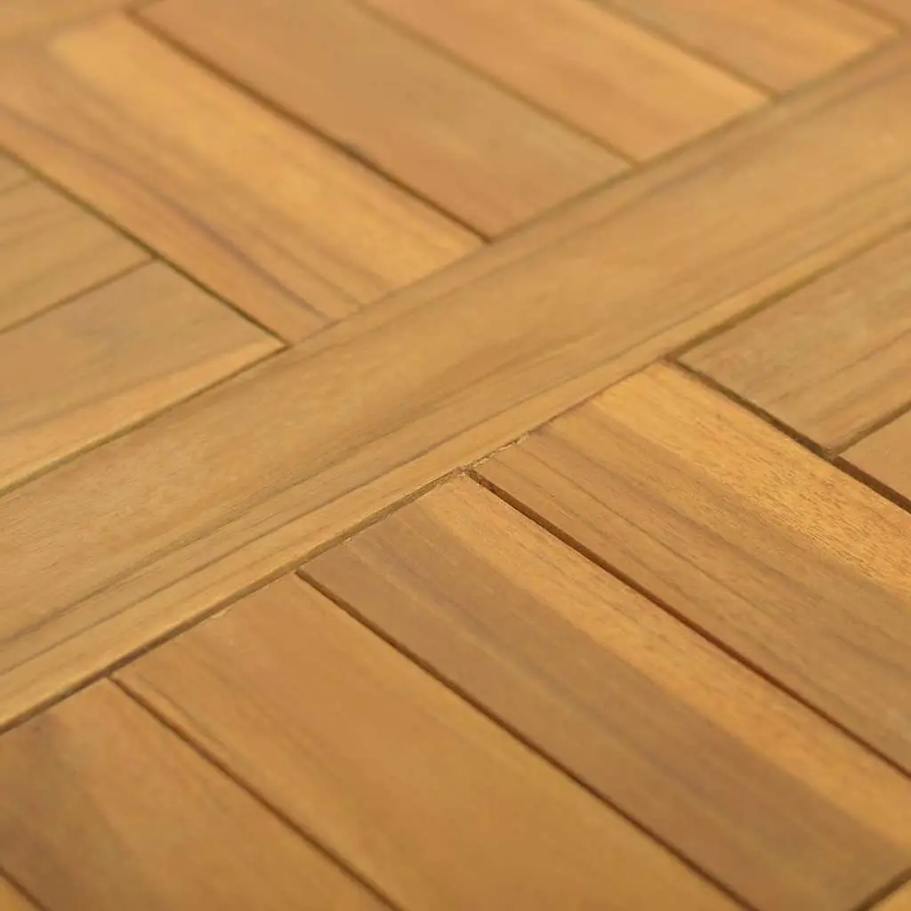 Square Solid Wood Teak Table Top 40x40x2.5cm Brown Replacement Surface