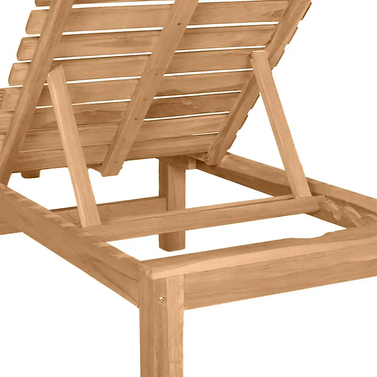 Sun Lounger Solid Teak Wood Garden Patio Outdoor Furniture Relaxing Lounge Chair