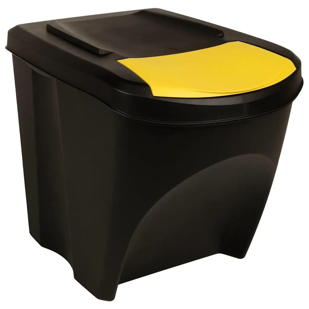 Stackable Anthracite Garbage Bins, 3 pcs
