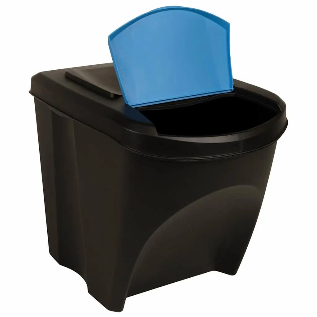 Stackable Anthracite Garbage Bins, 3 pcs