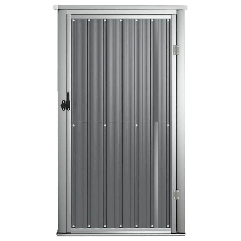 Garden Tool Shed Outdoor Storage Grey Galvanised Steel Frame 88x89x161cm