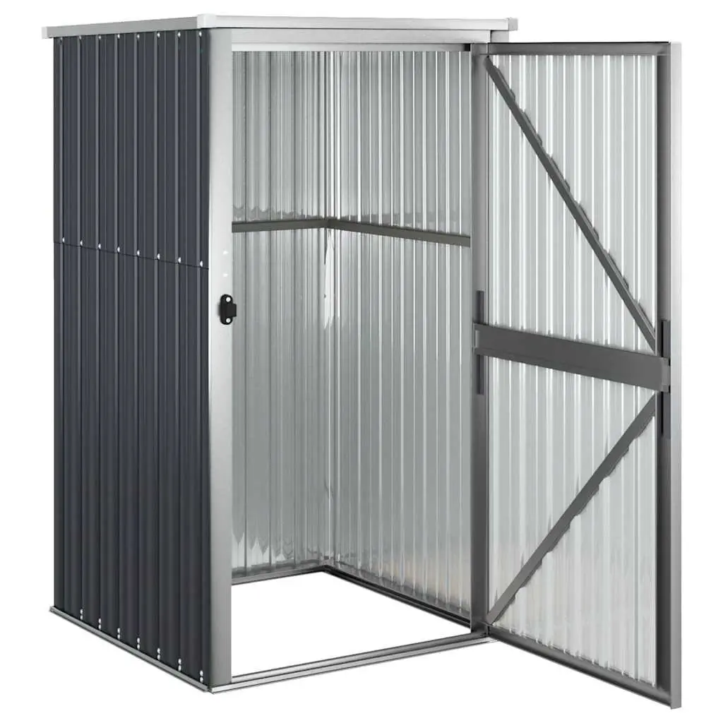 Garden Metal Storage Shed Outdoor Use Anthracite 88x89x161cm
