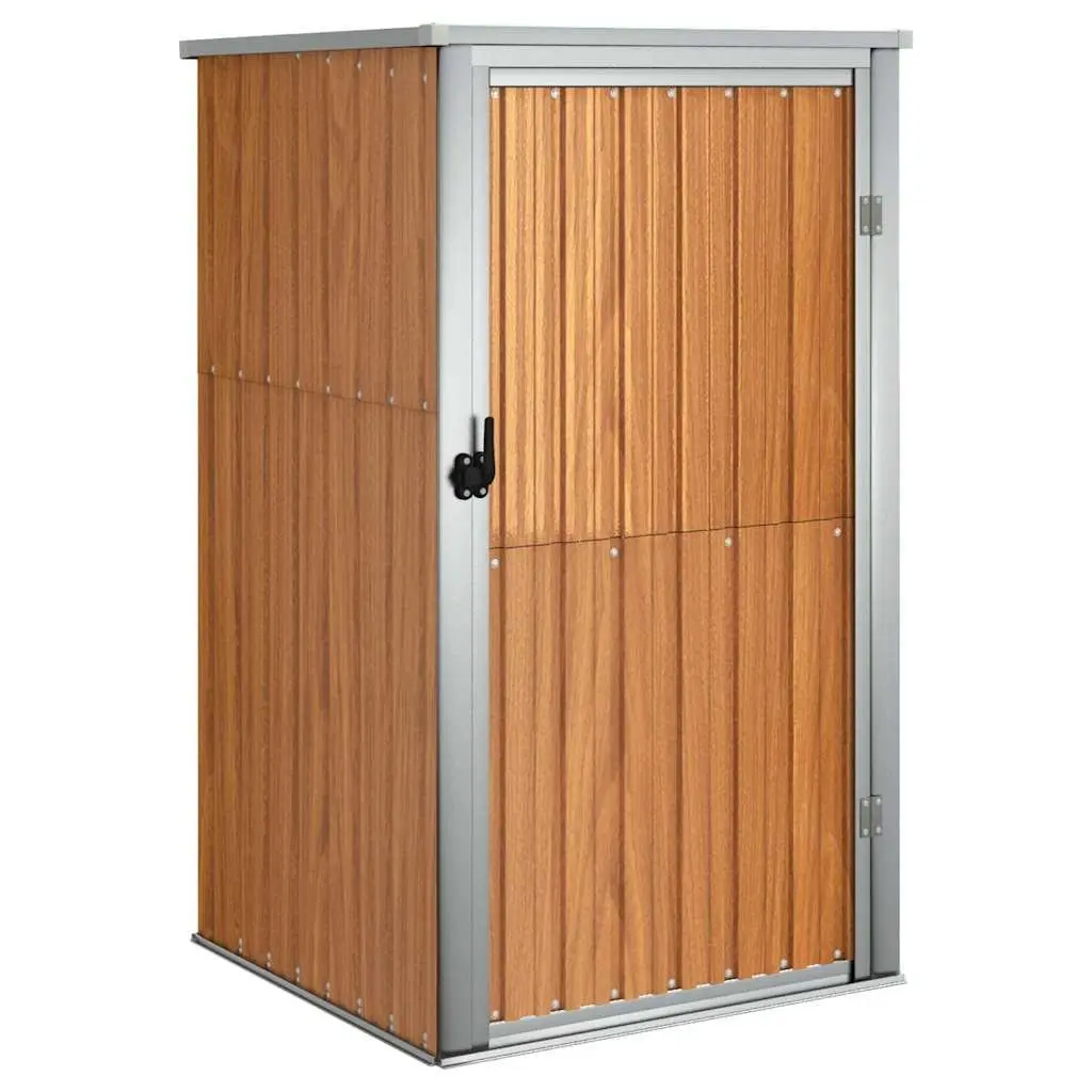 Garden Tool Shed Outdoor Storage Box Galvanised Steel Frame 88x89x161cm